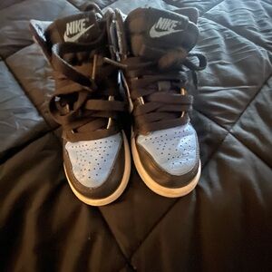 Nike Black and Blue High-Top Sneakers